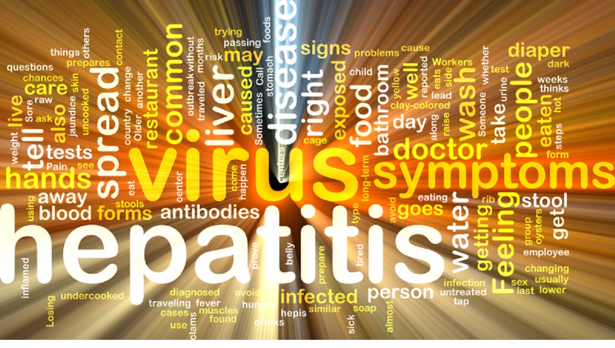 Hepatitis word cloud glowing