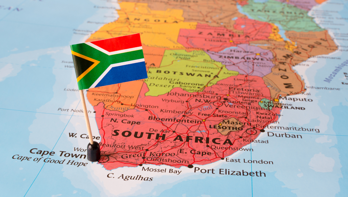 map flag South Africa
