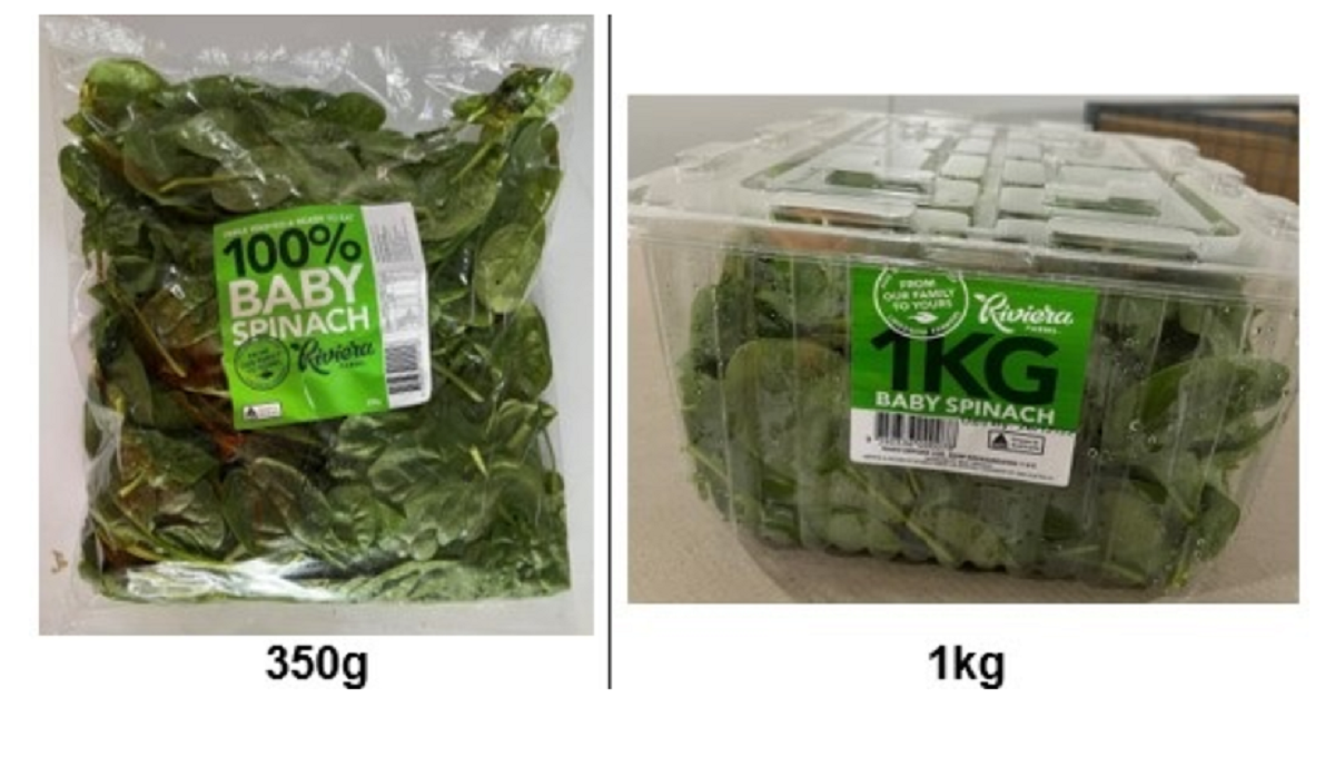 riviera farms aus spinach recall dec 22